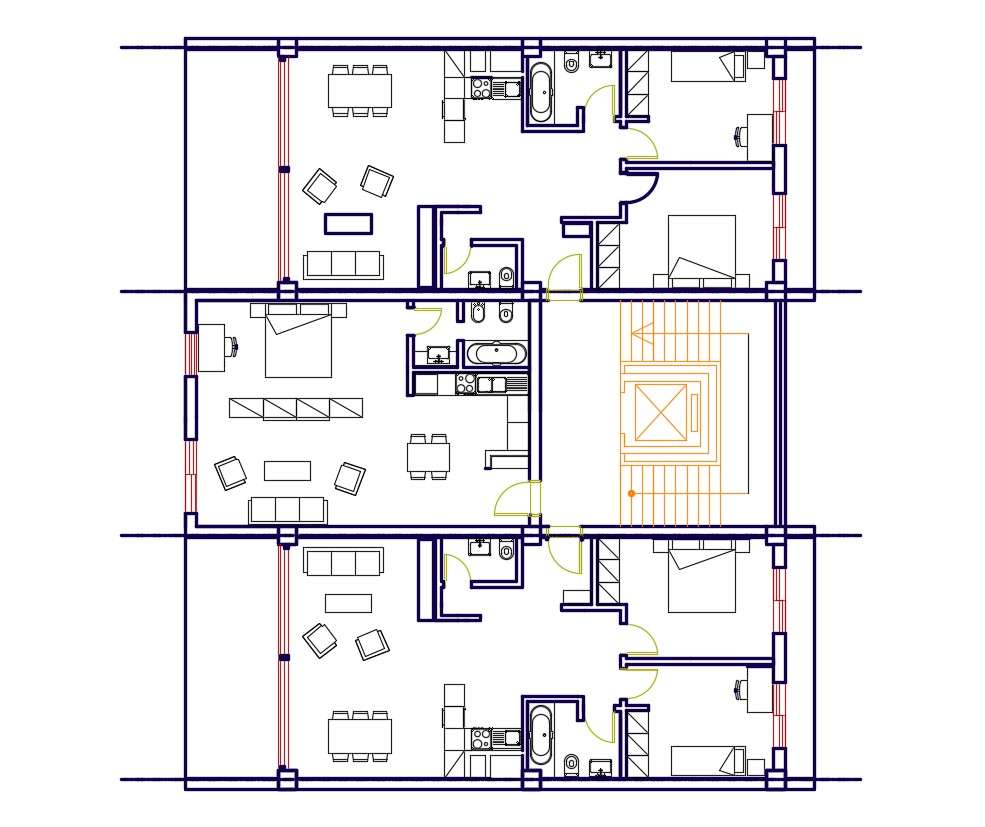 Apartment Cad Plan - Cadbull