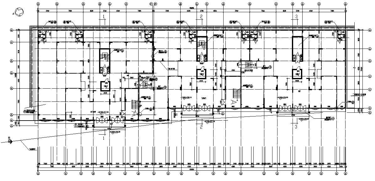 Apartment Center Line Plan AutoCAD Drawing - Cadbull