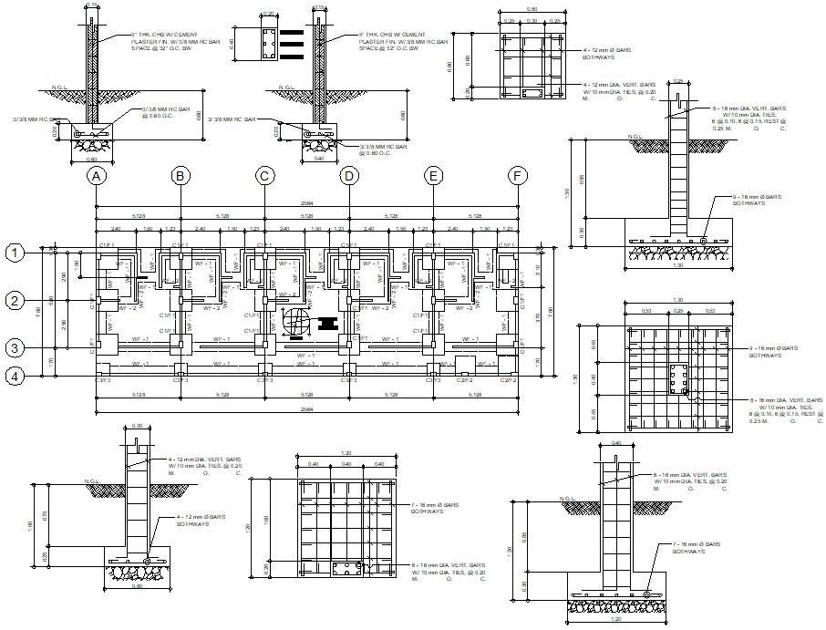 Apartment Foundation Plan Dwg File Cadbull