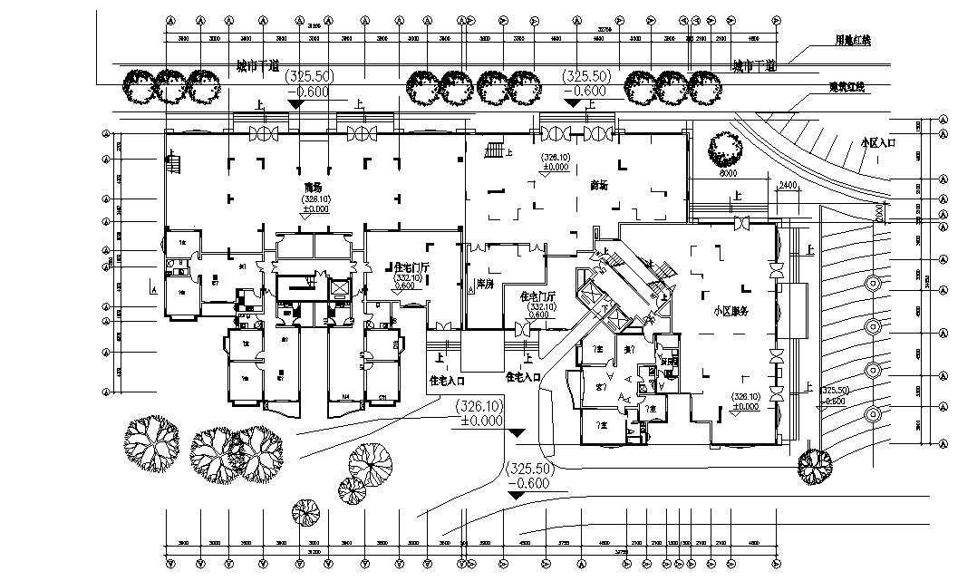 Apartment Ground Floor Plan DWG File - Cadbull