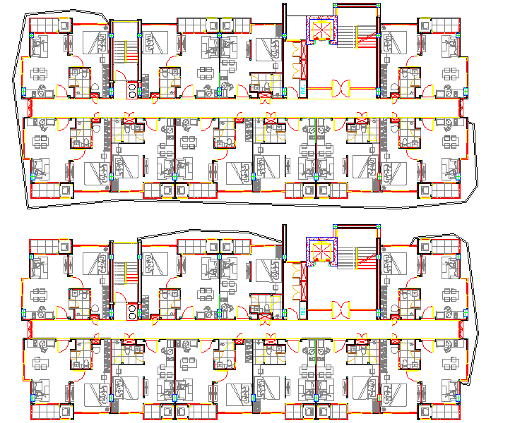 Apartment Layout plan - Cadbull