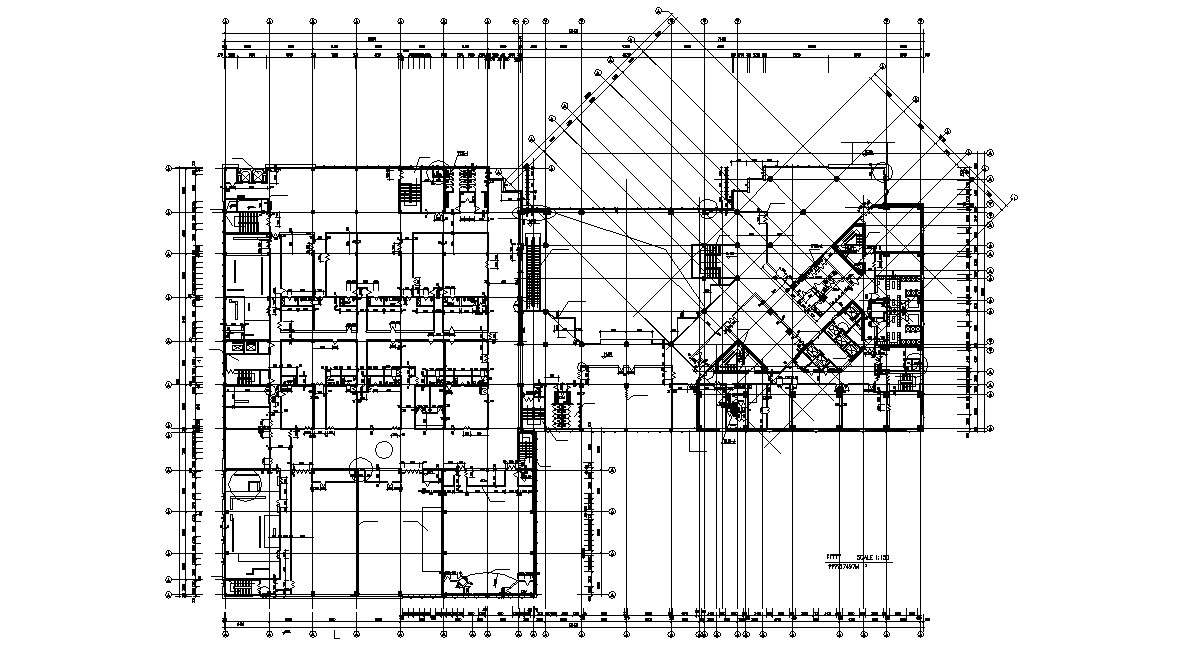 Apartment Working Layout Plan AutoCAD Drawing - Cadbull