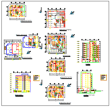 Apartment building modern and minimalist design drawing - Cadbull