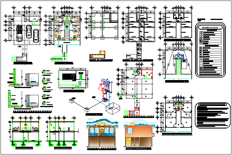 Apartment design view with architect plan,structural and electrical ...