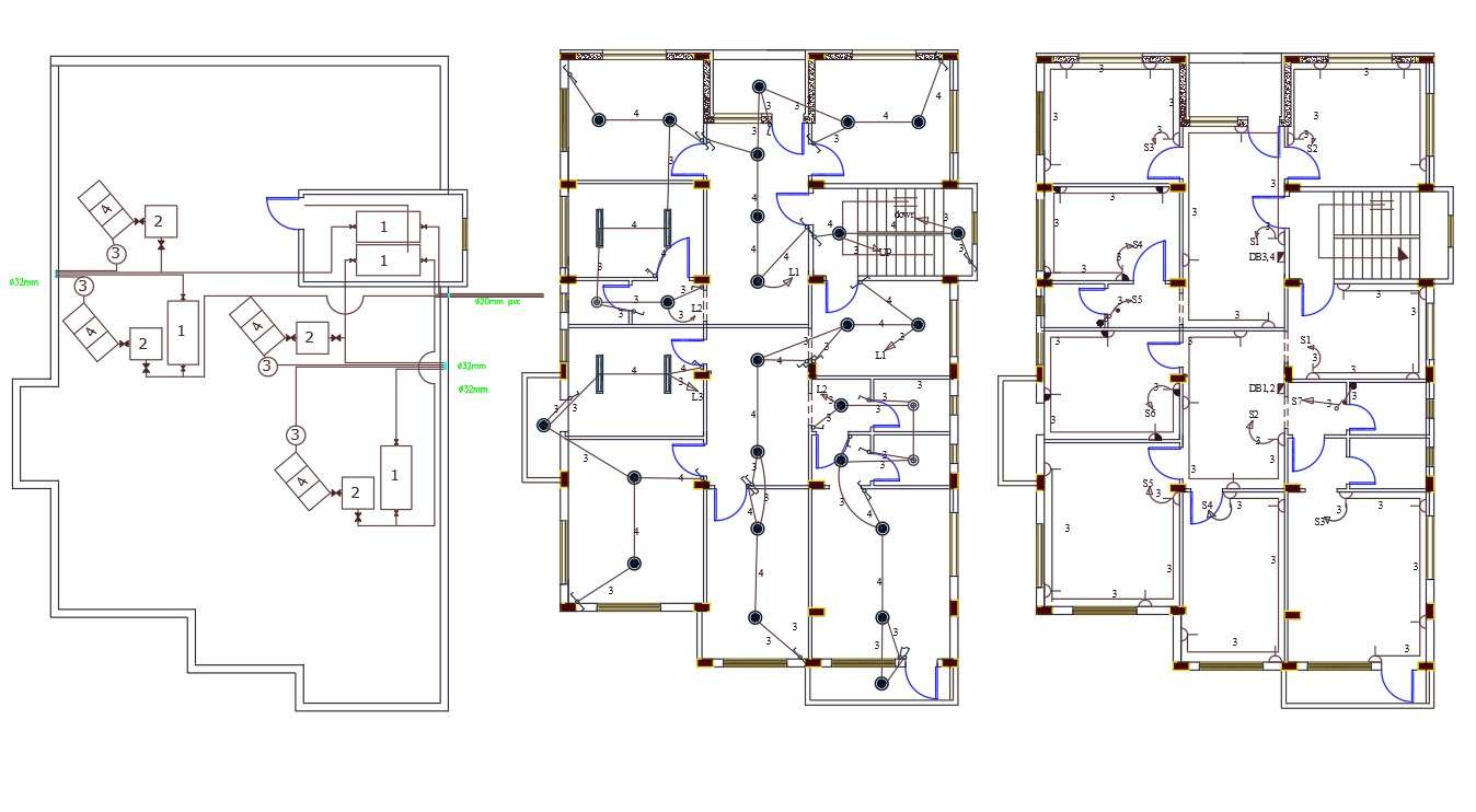 Apartment House Electrical Layout Plan AutoCAD File - Cadbull