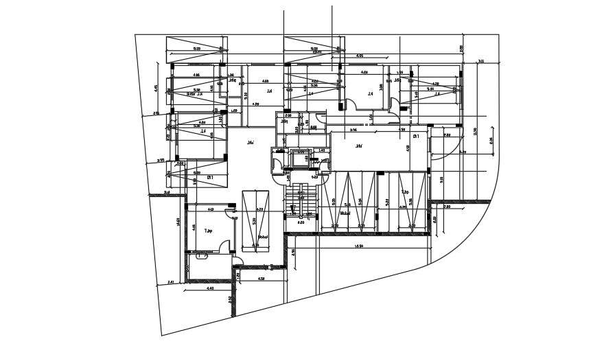 Apartment Parking Center Line Plan AutoCAD File Download - Cadbull