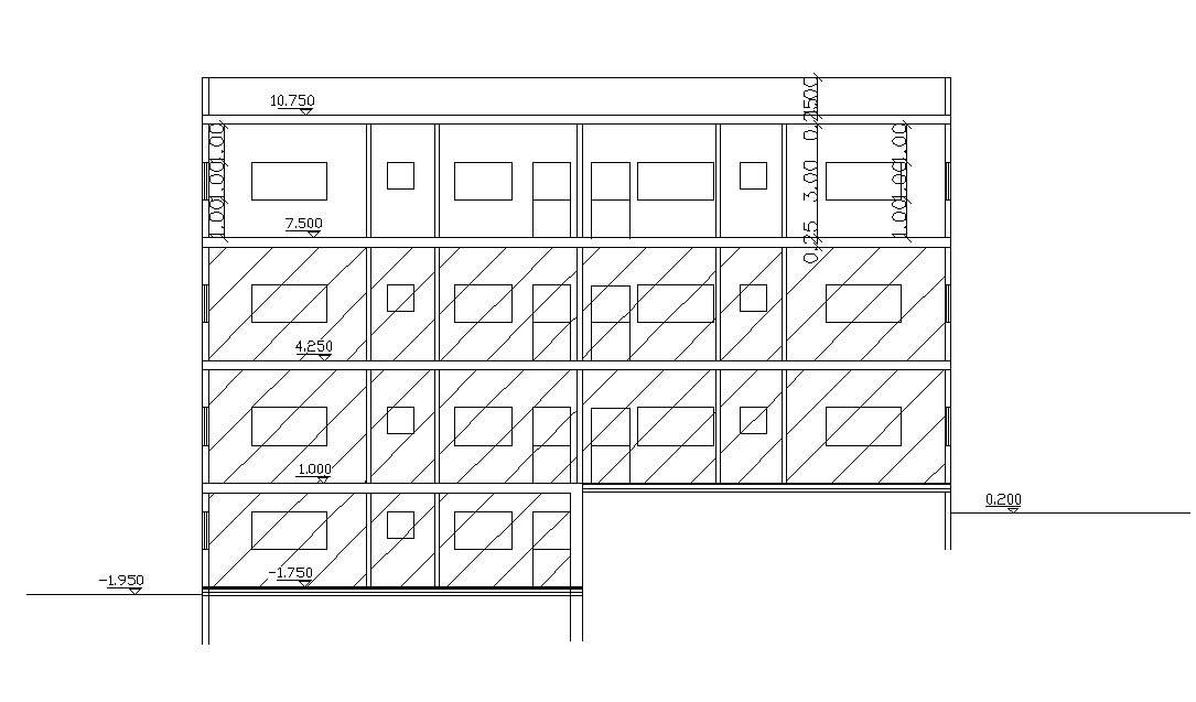 Apartment Section Design 2d CAD Drawing - Cadbull