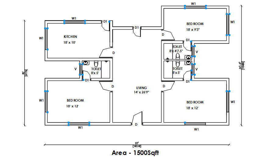 Apartment conceptional drawing. Download autocad drawing file. - Cadbull