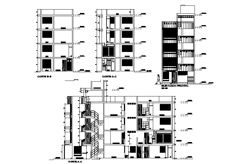 Apartment section drawing provided in this AutoCAD file. Download this ...