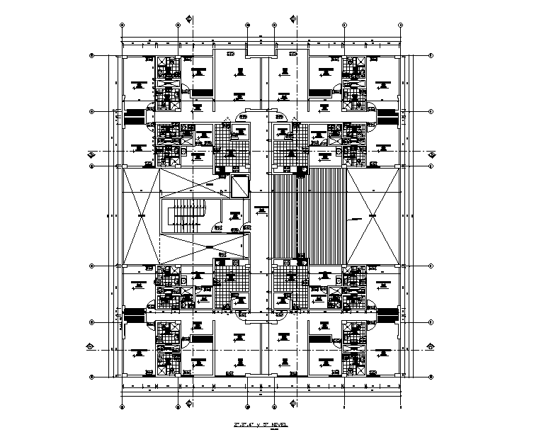 Apartment with centerline plan drawing detail presented in this file ...