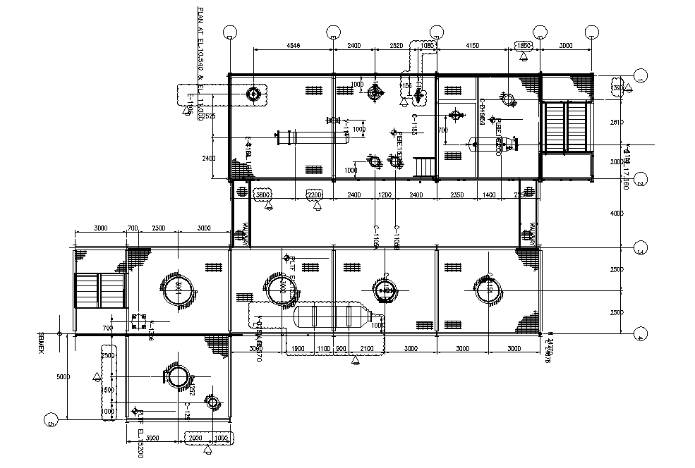 A plan of industrial plant cooing tower is given in the form of 2D ...