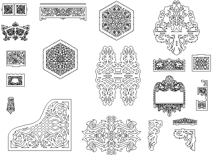 Decorate Design CAD Drawings - Cadbull