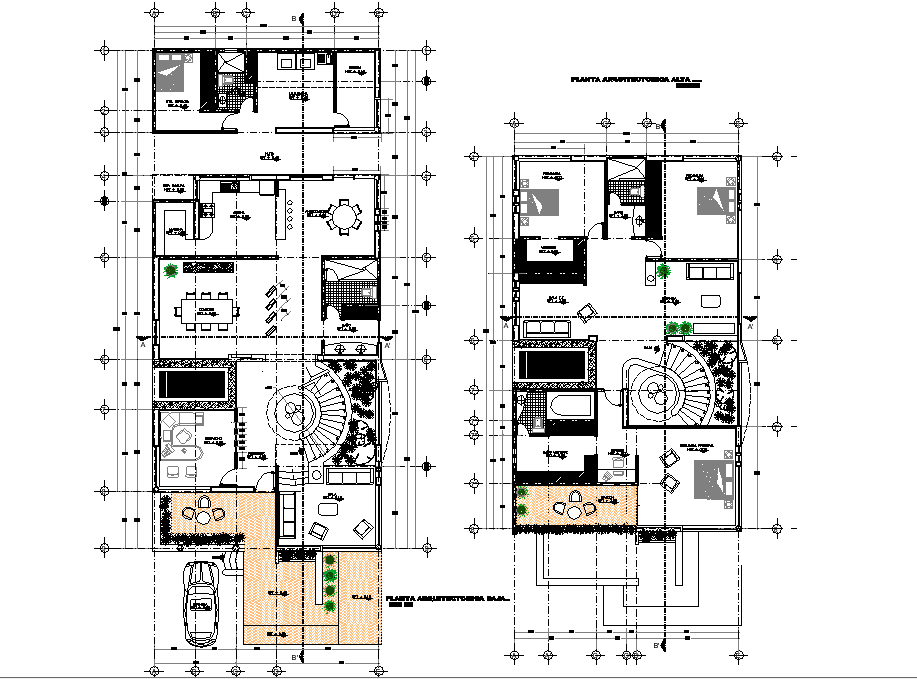 Architect house plan autocad file - Cadbull