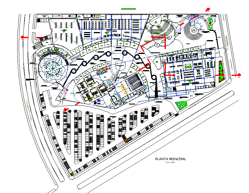 National University Plan In Autocad File - Cadbull