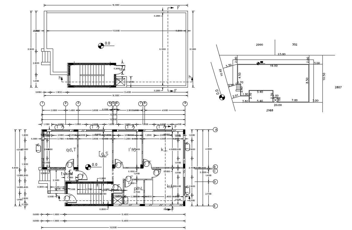 Architectural Bungalow Floor Plan With Terrace And Dimension DWG - Cadbull