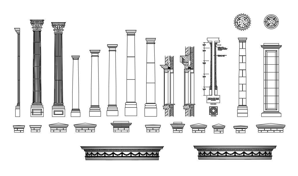 Architectural Details Dwg File - Cadbull