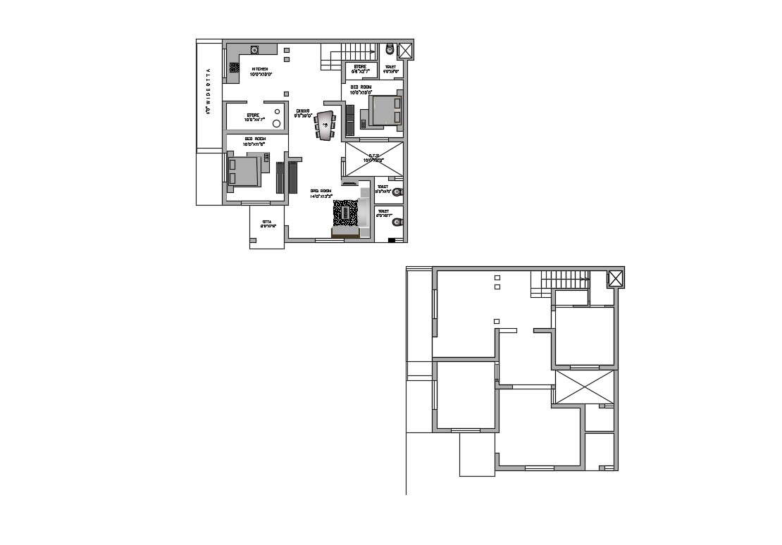 Architectural Home Plans In DWG File - Cadbull