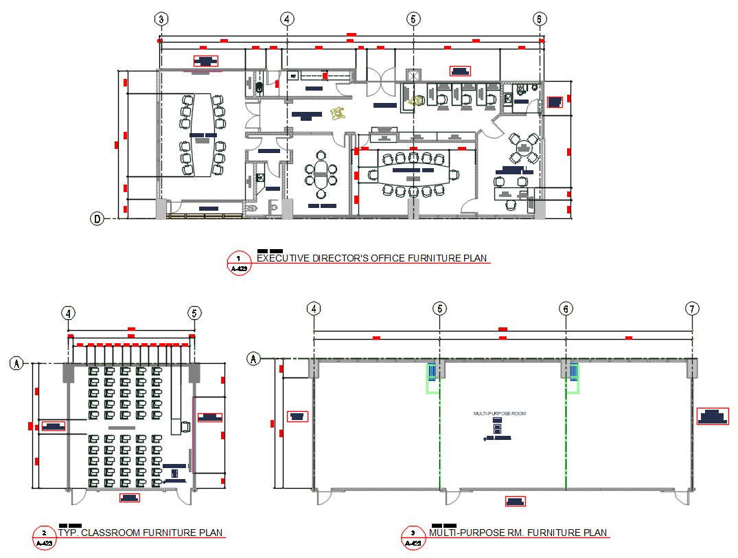 Architectural Office Furniture Floor Plan DWG File - Cadbull