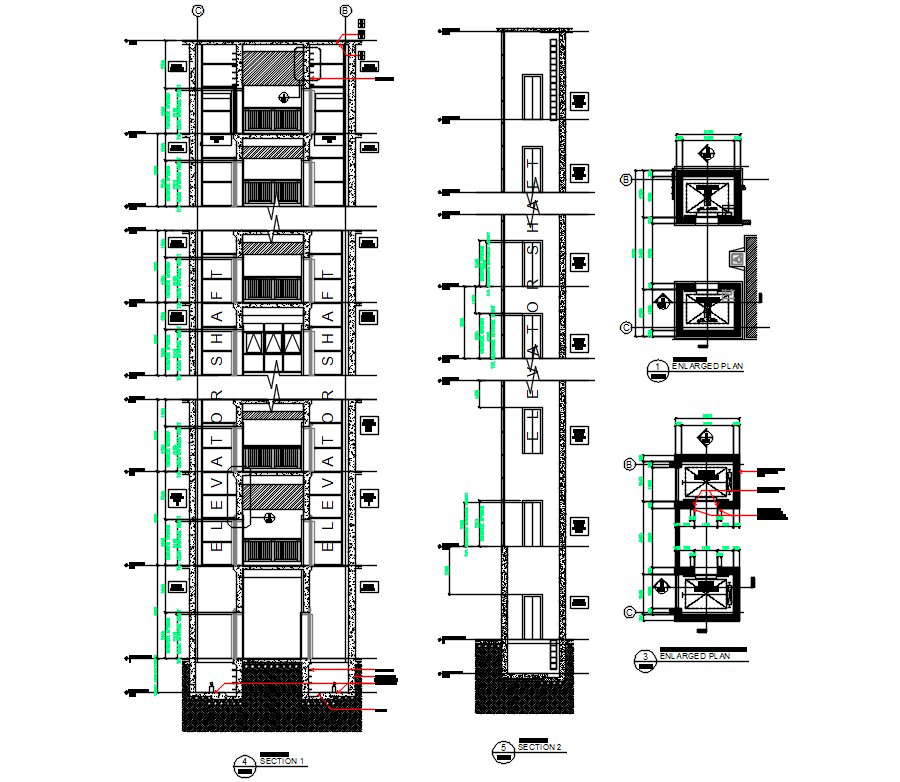 Elevator Shaft Drawings Plan