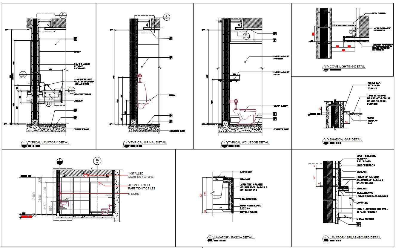 Architectural Toilet Plan DWG File - Cadbull