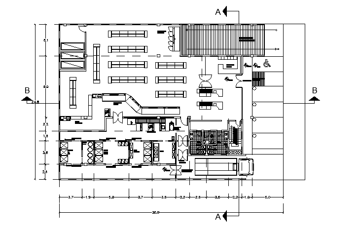 Architectural layout plan of a building dwg file - Cadbull