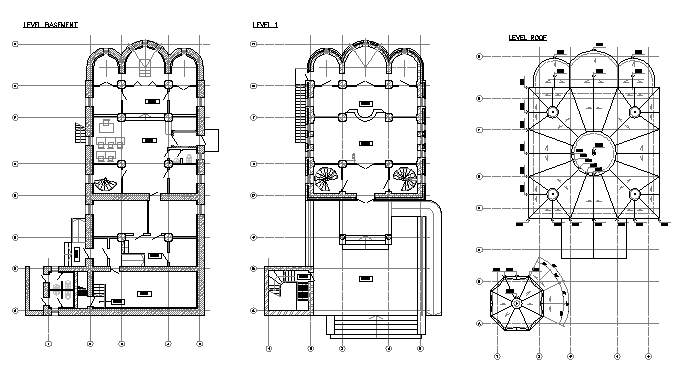 Architectural layout plan of church - Cadbull