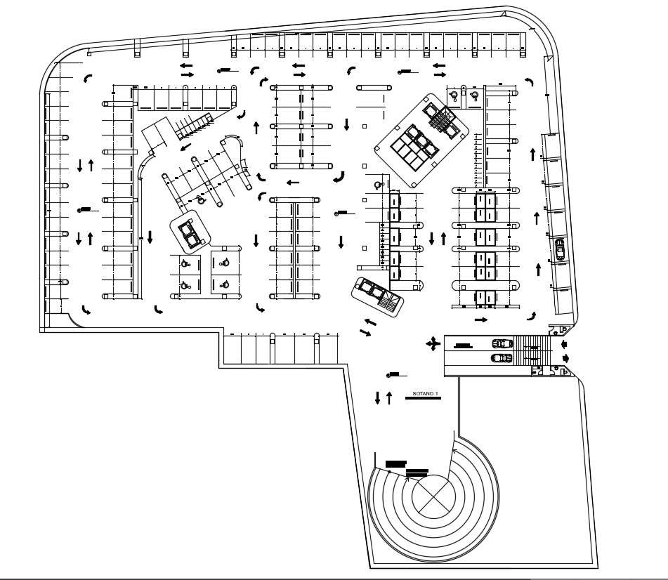 Architectural Plan Of A Commercial Building In Dwg File Cadbull