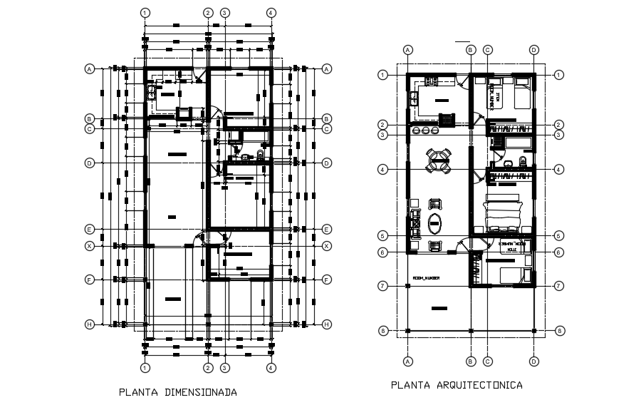 Architectural House Plan AutoCad file - Cadbull