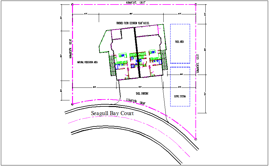 Architectural view of site plan dwg file - Cadbull