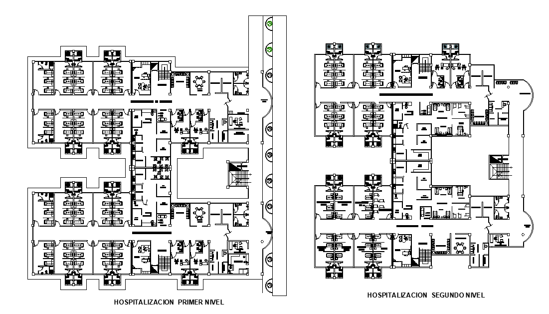 Architectural plan of hospital is given in this 2D Autocad DWG drawing ...