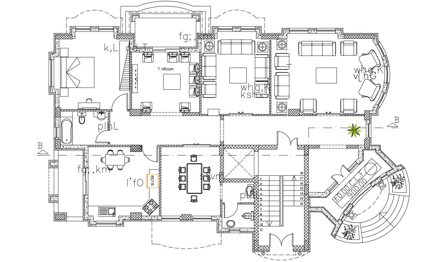 Architecture Bungalow Layout Plan DWG File - Cadbull