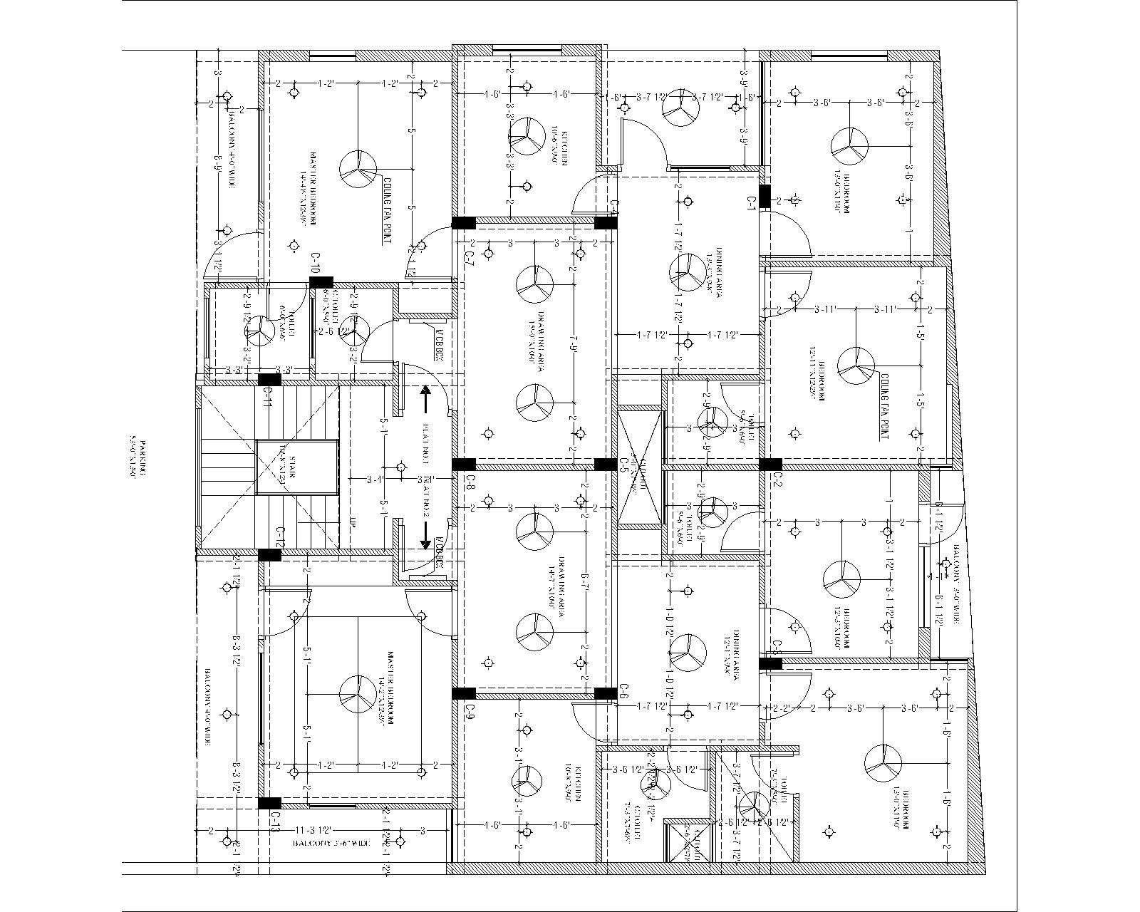 architecture-ceiling-plan-cadbull