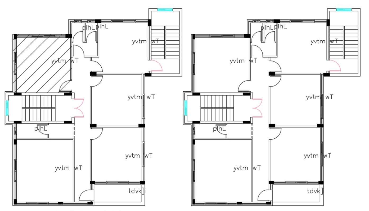 Architecture Ground Floor And First floor House Plan DWG