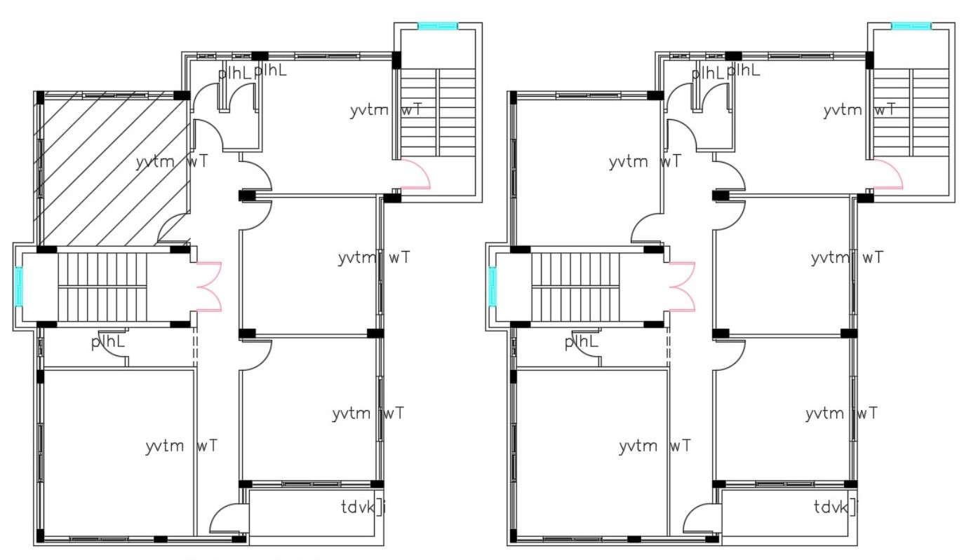 Architecture Ground Floor And First Floor House Plan Dwg File Cadbull