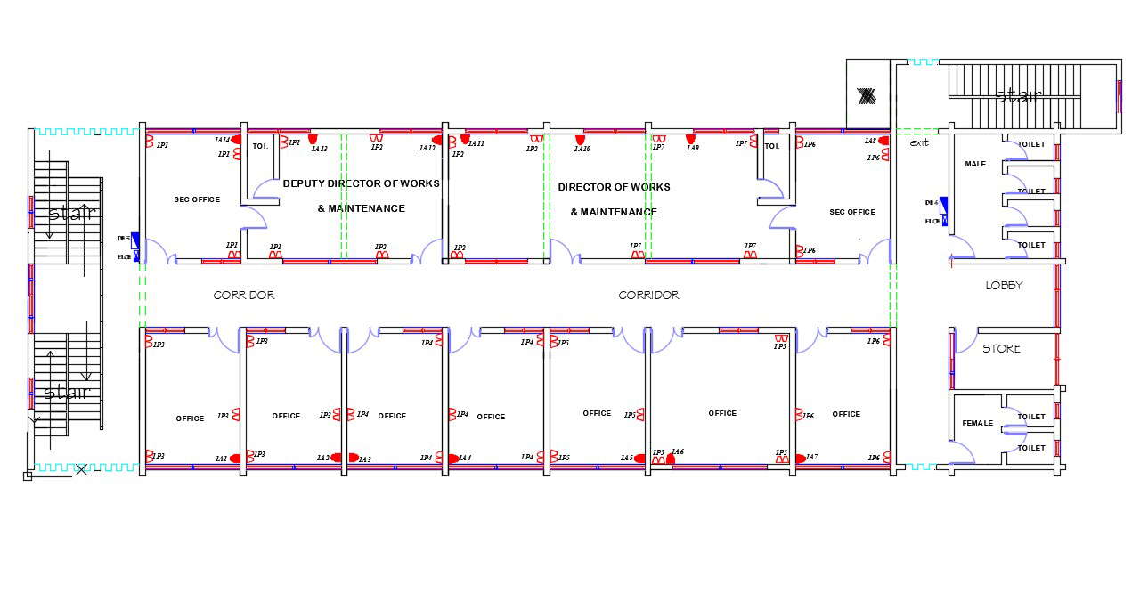 Architecture Office Floor Plan Design Free DWG File - Cadbull