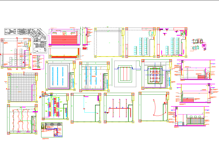 Architecture design plan for shop - Cadbull