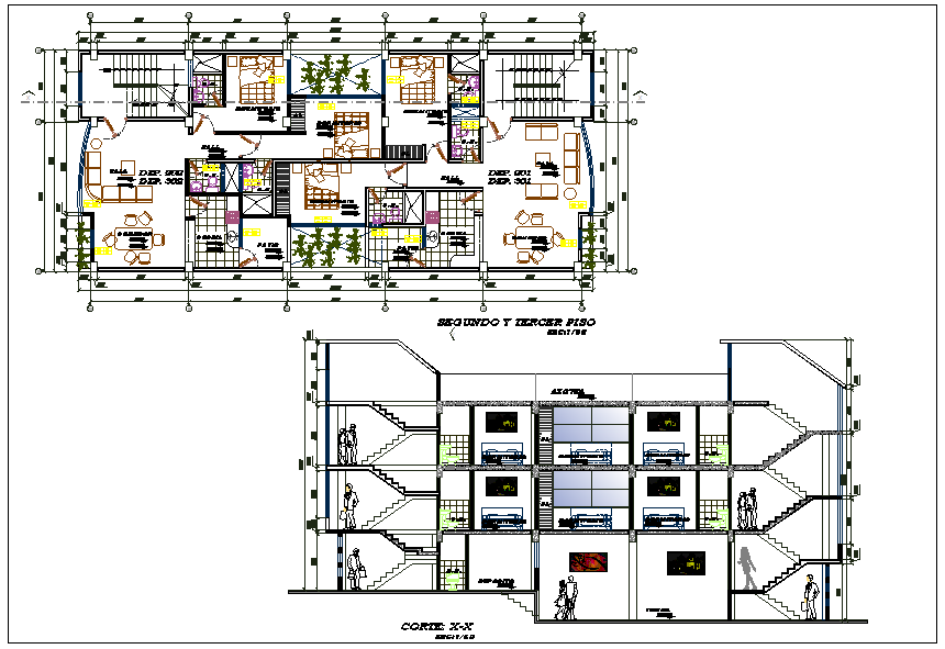 Architecture house plan layout - Cadbull