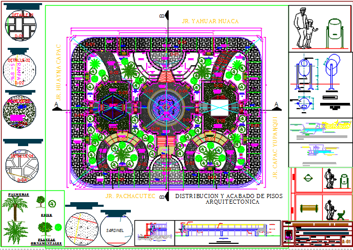 Architecture plan detail dwg file - Cadbull