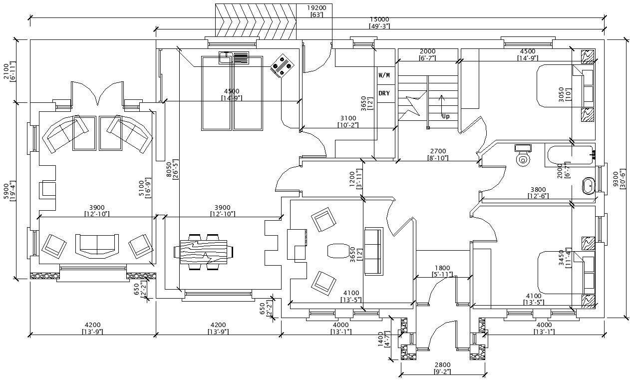 architecture-autocad-2-bedroom-house-plan-dwg-file-cadbull