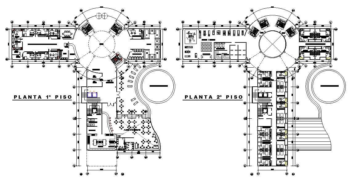 Architecture Hotel Floor Plan AutoCAD Drawing DWG File
