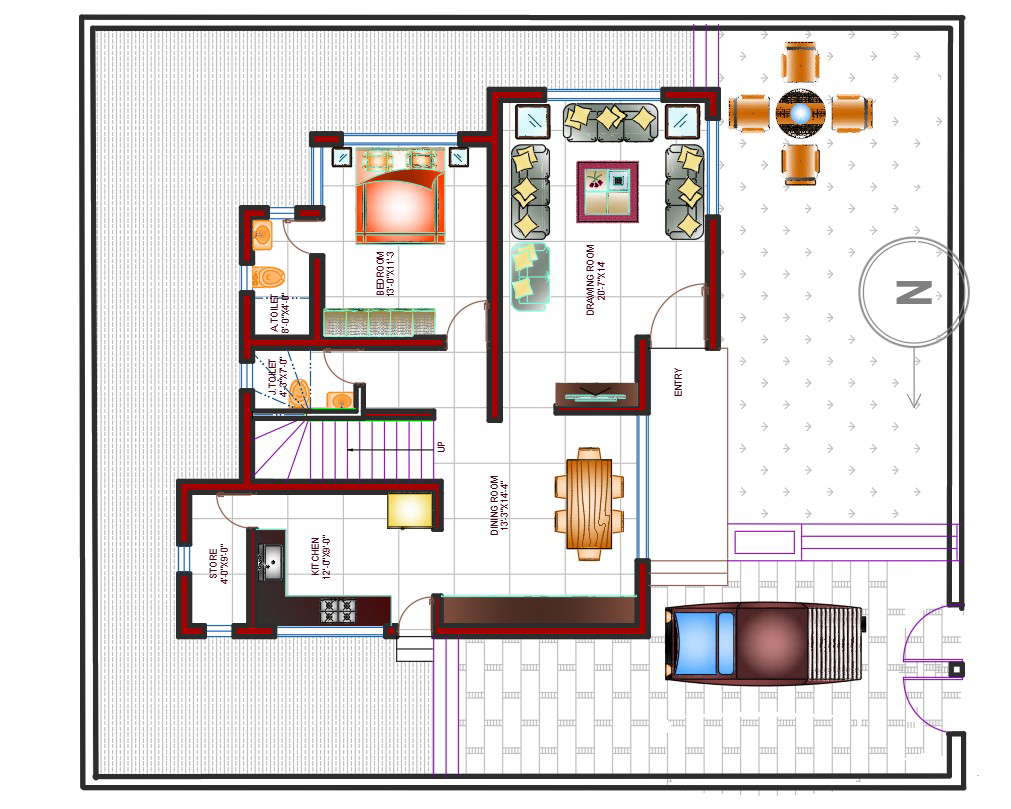 Architecture House Plan CAD Drawing DWG File - Cadbull