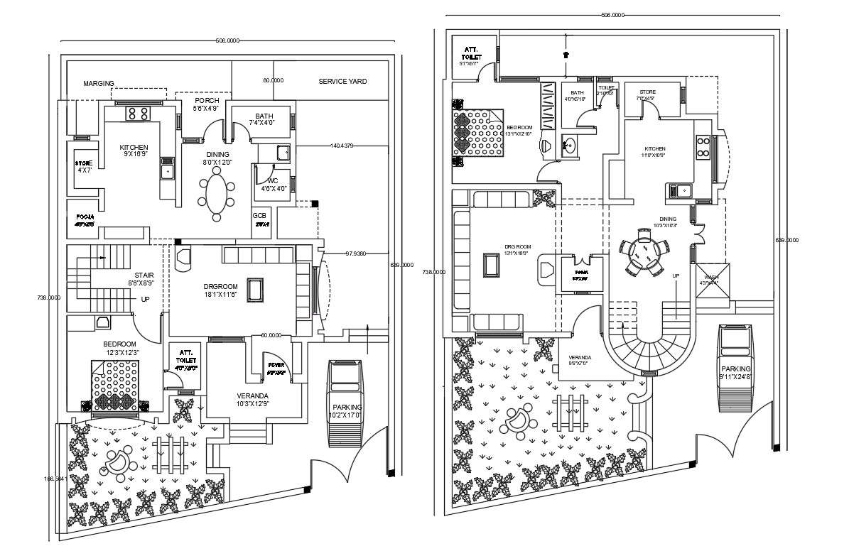 small house design with car parking