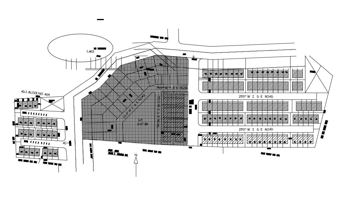 Area Development Key Master Plan Layout Drawing - Cadbull