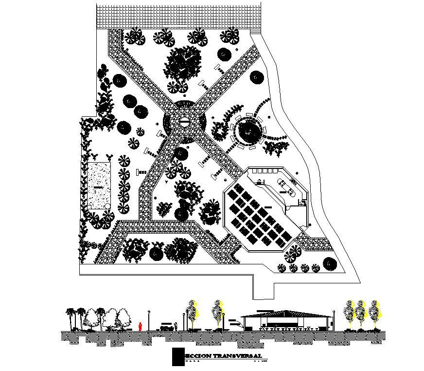 Area and building structure detail 2d view CAD structural block layout ...