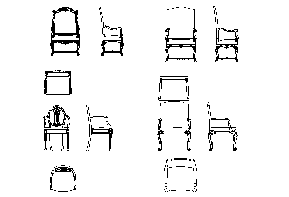 Arn chair and other chair details - Cadbull