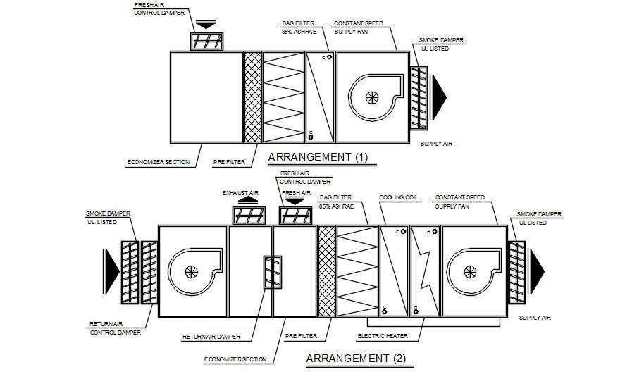 Arrangement Of Air Conditioner Is Given In This 2D Autocad DWG Drawing ...