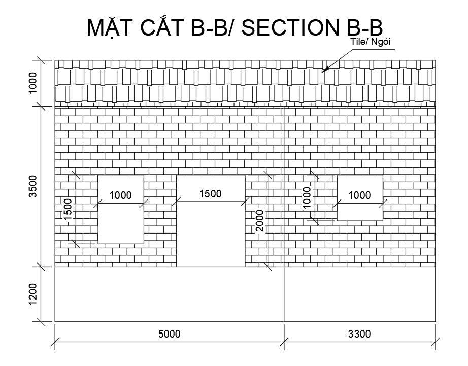 A Section View Of X M Control Room Building Is Given In This Autocad Drawing File Download