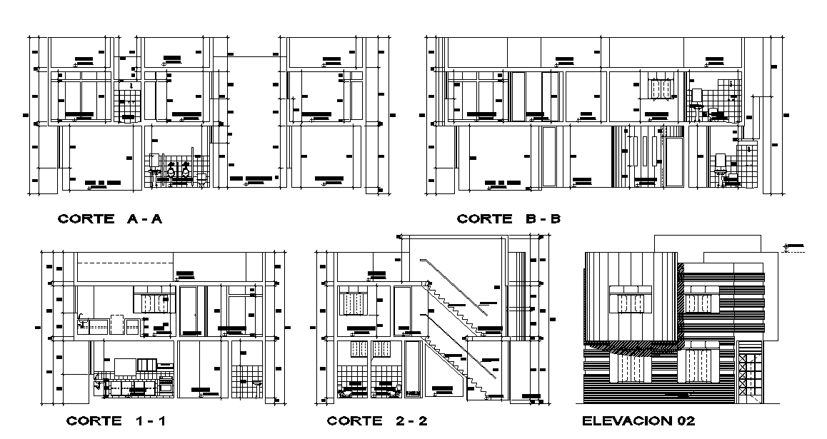 A section view of 15x7m house building building is given in this ...