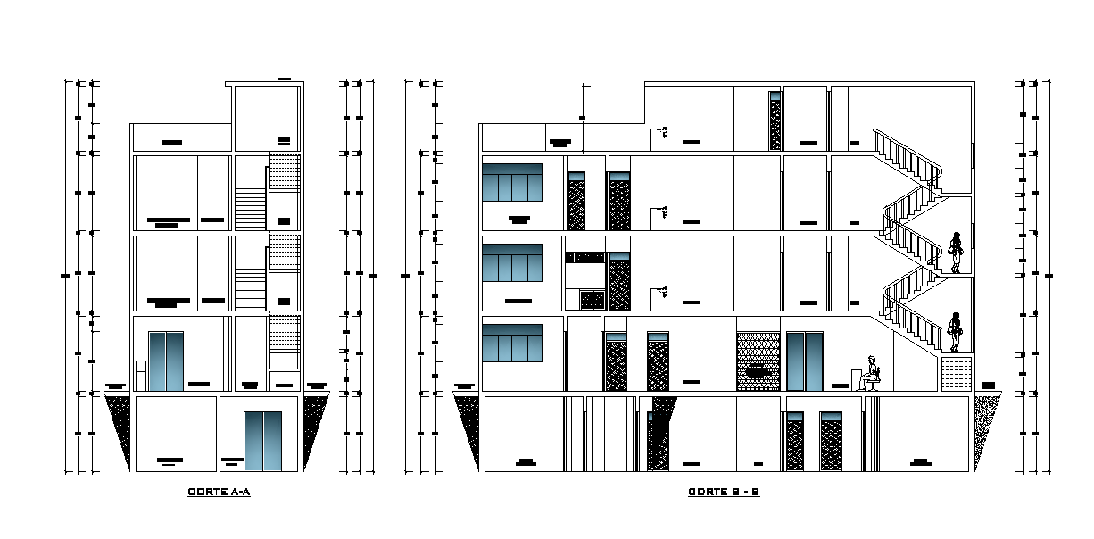 A section view of 7x20m hospital building has been given in this ...