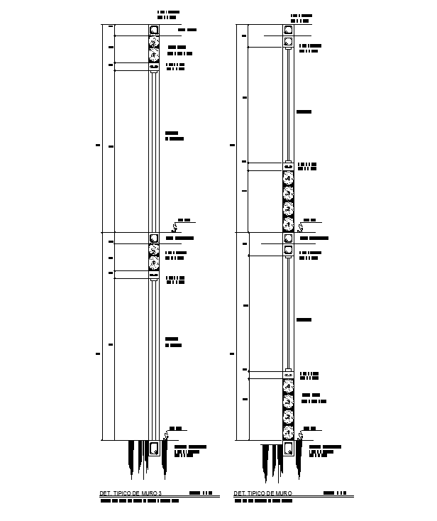 A section view of Brick work is given for 40x11m house plan in this ...